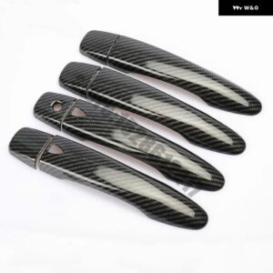 カーボンクロームカー ドアハンドル ボウルカバー トリム 日産 ナバラNP300フロンティアD23 2015-2021 スタイリング アクセサリー ステッカー - 4