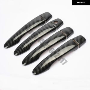 カーボンクロームカー ドアハンドル ボウルカバー トリム 日産 ナバラNP300フロンティアD23 2015-2021 スタイリング アクセサリー ステッカー - 3
