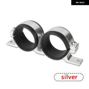 デュアルツイン燃料 ポンプ マウント ブラケット 60MM 燃料 フィルター クランプ 60MM クレードル カーカスタム TK-CA747K2 - Silver