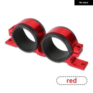 デュアルツイン燃料 ポンプ マウント ブラケット 60MM 燃料 フィルター クランプ 60MM クレードル カーカスタム TK-CA747K2 - Red