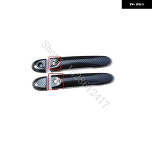 インフィニティ ESQ 日産 JUKE F15 2010-2019 ドアハンドル カバー トリム デコレーション ドアハンドル ボウル トリム ステッカー カーアクセサリー - Carbon fiber pattern8