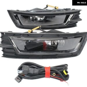 シュコダ オクタビア MK3 A7 5E セダン コンビ 2013 - 16 フロント バンパー フォグランプ フォグランプ グリル トリム フォグランプ ワイヤー - set