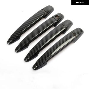 トヨタ ランドクルーザー プラド 120 J120 LC120 2003-2009 クローム カーボン ドアハンドル カバー トリム ステッカー オーバーレイ スタイリング - Carbon Fiber