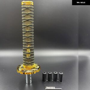 カーアクセサリー 汎用 15CM 20CM カタナ サムライソード シフト ノブ シフター アダプター 付き ギア シフト ノブ ほとんど車 - 20cm gold