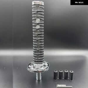 カーアクセサリー 汎用 15CM 20CM カタナ サムライソード シフト ノブ シフター アダプター 付き ギア シフト ノブ ほとんど車 - 20cm black and white