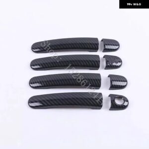 ドアハンドル カバー トリム シュコダ オクタビア 1 MK1 1U VRS 2 MK2 1Z コンビワゴンアクセサリー プラスチック イミテーションカーボン - 4D K12
