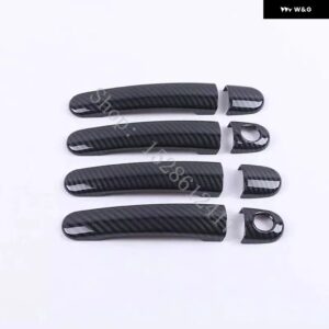 ドアハンドル カバー トリム シュコダ オクタビア 1 MK1 1U VRS 2 MK2 1Z コンビワゴンアクセサリー プラスチック イミテーションカーボン - 4D K23