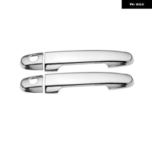 トヨタ ハイラックス 2005 - 2014 クローム ハンドルカバー トリム AN10 AN20 AN30 SR5 2007 2008 2010 2013 アクセサリー ステッカー カー スタイリング - 2 door 2 keyholes