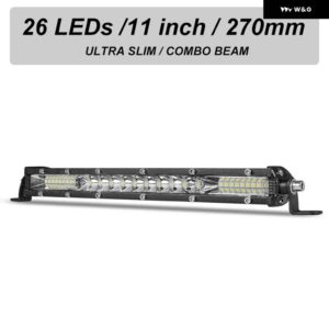 スリム LED ライトバー 20インチ 10インチ スポット フラッド コンボビーム オフロード 12V 作業灯 車 トラック ATV SUV ボート ラダ ドライビングライト - 10inch led bar