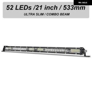 スリム LED ライトバー 20インチ 10インチ スポット フラッド コンボビーム オフロード 12V 作業灯 車 トラック ATV SUV ボート ラダ ドライビングライト - 20inch led bar