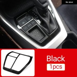 トヨタ RAV4 2019 - 24 RAV 4 XA50 ハイブリッドアクセサリー カーセンター コンソール ギア シフト パネル カバー トリム - black