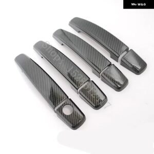 シボレー アベオ LS LI セダン T250 2007 2008 2009 2010 クローム カー ドアハンドル カバー トリム ステッカー カーアクセサリー - Carbon fiber pattern