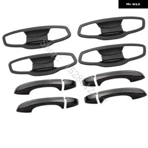 SEAT LEON MK3 2013 - 16~2019 ABS ドアハンドル ボウル ドアハンドル カバー カバー トリム カーアクセサリー - Carbon fiber pattern8