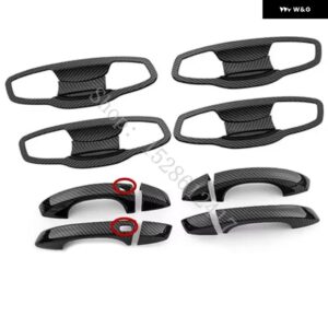 SEAT LEON MK3 2013 - 16~2019 ABS ドアハンドル ボウル ドアハンドル カバー カバー トリム カーアクセサリー - Carbon fiber pattern9