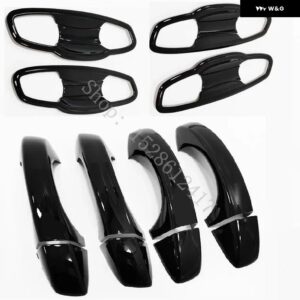 シュコダ カロク 2018 2019 2020~2024 ABS ドアハンドル ボウル ドアハンドル カバー カバー トリム カーアクセサリー - Bright Black12