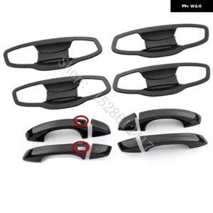 シュコダ カミック 2018 - 21~2024 ABS ドアハンドル ボウル ドアハンドル カバー カバー トリム カーアクセサリー - Carbon fiber pattern9