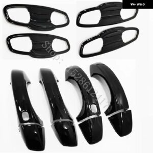 シュコダ カミック 2018 - 21~2024 ABS ドアハンドル ボウル ドアハンドル カバー カバー トリム カーアクセサリー - Bright Black13