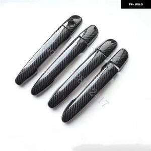 LHD マツダ CX-9 CX9 CX 9 2016 - 20 カーアクセサリー ドアハンドル ボウル ドアハンドル カバー カバー トリム - Carbon fiber pattern