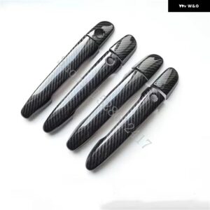 LHD マツダ CX-9 CX9 CX 9 2016 - 20 カーアクセサリー ドアハンドル ボウル ドアハンドル カバー カバー トリム - Carbon fiber pattern3