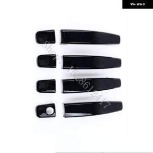 シボレー アベオ LS LI セダン T250 2007 2008~2011 クローム カーボン カー ドアハンドル カバー トリム ステッカー カーアクセサリー - Bright Black