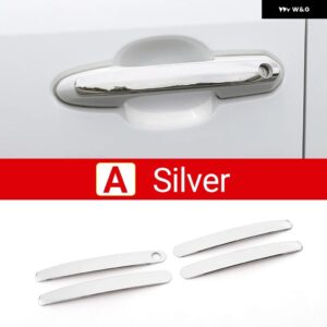 トヨタ RAV4 2019 - 24 RAV 4 XA50 ハイブリッド ステンレス ドアハンドル ボウルカバー トリム アクセサリー - A silver