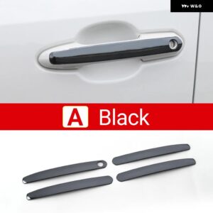 トヨタ RAV4 2019 - 24 RAV 4 XA50 ハイブリッド ステンレス ドアハンドル ボウルカバー トリム アクセサリー - A black