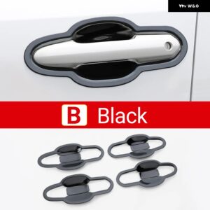 トヨタ RAV4 2019 - 24 RAV 4 XA50 ハイブリッド ステンレス ドアハンドル ボウルカバー トリム アクセサリー - B black