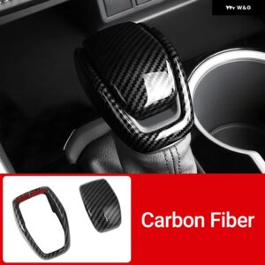 トヨタ RAV4 2019 - 24 RAV 4 XA50 ハイブリッドカー ギア シフト ノブギアヘッドカバー トリム インテリア アクセサリー - carbon fiber