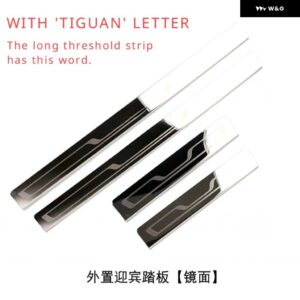ステンレス ドアシル/ スカッフプレート /ドアシル 4個 フォルクスワーゲン TIGUAN MK2 2010 -2021 - 2017-2021 silver