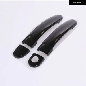 SEAT LEON MK1 1M 1999 - 04 グロスブラッククロームカー ドアハンドル カバー カーアクセサリー スタイリング ステッカー - model 6