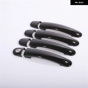 SEAT LEON MK1 1M 1999 - 04 グロスブラッククロームカー ドアハンドル カバー カーアクセサリー スタイリング ステッカー - model 1