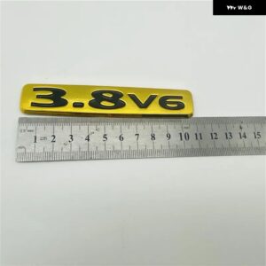 パジェロ 3.8 V6 エンブレム リア トランク リッド ロゴ バッジ ネームプレート サインマーク 3.8V6 - gold color