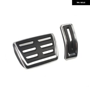 ガスアクセルブレーキ フットレスト ペダルカバー アウディ Q7 2017-2024 Q8 TOUAREG 2019-2024 CAYENNE 2020-2024 アクセサリー ドリル不要 - 2PCS