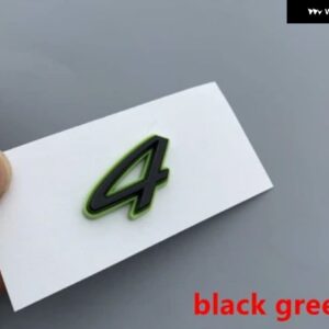 カー スタイリング 4S 4S リア トランク バッジエンブレムナンバーレターロゴ ステッカー - Black Green