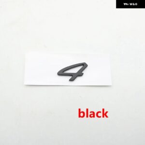 カー スタイリング 4S 4S リア トランク バッジエンブレムナンバーレターロゴ ステッカー - black