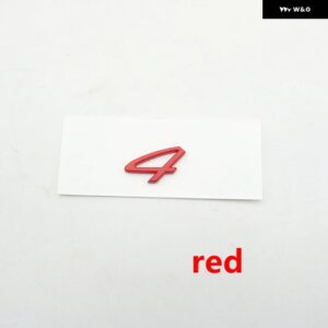 カー スタイリング 4S 4S リア トランク バッジエンブレムナンバーレターロゴ ステッカー - Red