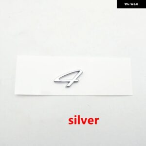 カー スタイリング 4S 4S リア トランク バッジエンブレムナンバーレターロゴ ステッカー - Silver