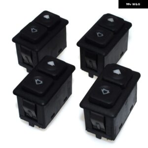 5ピン イルミネーションパワーウィンドウスイッチ BMW E23 E24 E28 E30 61311381205 613 113 812 05 DC 12V グリーンライト - 4pcs