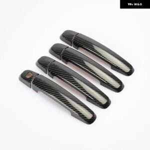 スズキ SX4 2006-2016 クロームカーボン ドアハンドル カバー トリム ステッカー スタイリング アクセサリー - carbon 1 keyhole