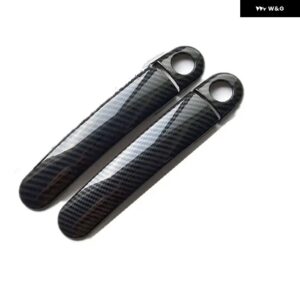 シュコダ ルームスター 2006-2015 クロームカーボン ドアハンドル カバー スタイリング ステッカー アクセサリー - model 5