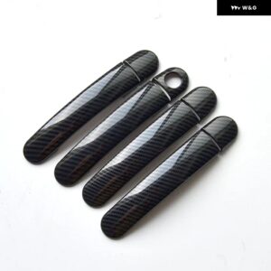 シュコダ ルームスター 2006-2015 クロームカーボン ドアハンドル カバー スタイリング ステッカー アクセサリー - model 1