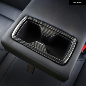 トヨタ RAV4 2019 - 24 RAV 4 XA50 ハイブリッド ABS カーシート リア ウォーターカップ ホルダー カバー トリム アクセサリー - carbon fiber