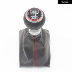 アウディ A4 S4 アバント クワトロ B8 2008 - 14 車 5/6スピード ギアスティック レベル シフト ノブ PU レザー ブーツ - 5 speed