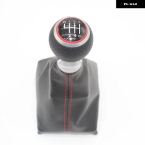 アウディ A4 S4 アバント クワトロ B8 2008 - 14 車 5/6スピード ギアスティック レベル シフト ノブ PU レザー ブーツ - 6 speed