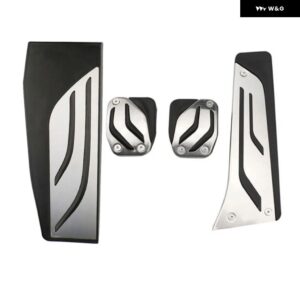 BMW 1 2 3 4シリーズ M3 M4 E87 E90 F20 F21 F30 F32 F36 F80 F82 フットレスト ブレーキペダル アクセル 燃料 車ペダル - 4 PCS MT white rest