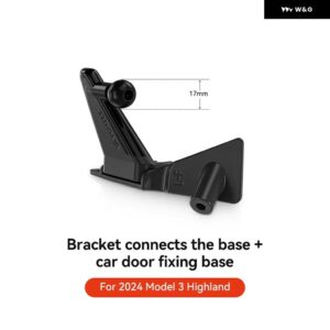 テスラ ドアハンドル マグネット式車載スマホ ホルダー モデル3 Y ハイランドジュニパー 360度回転式メタル マウント 全機種対応 - base