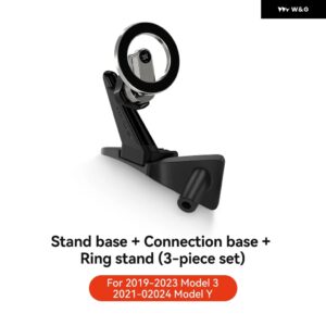 テスラ ドアハンドル マグネット式車載スマホ ホルダー モデル3 Y ハイランドジュニパー 360度回転式メタル マウント 全機種対応 - Model Y 2021-2024