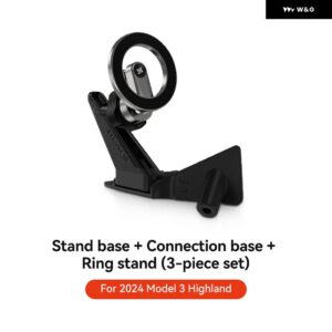 テスラ ドアハンドル マグネット式車載スマホ ホルダー モデル3 Y ハイランドジュニパー 360度回転式メタル マウント 全機種対応 - Model 3 Highland