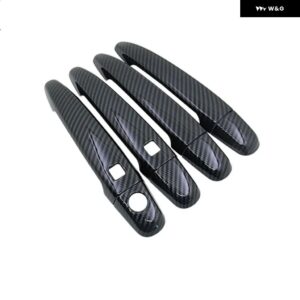 カーボンクローム ドアハンドル カバー トヨタ プレミオアリオンT260 20082019カー スタイリング アクセサリー ステッカー - black 2 buttons