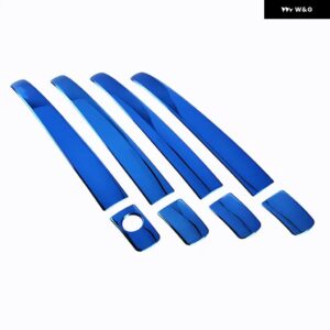 トヨタ アベンシス T270 2009 - 2017 ステンレス ドアハンドル カバー パッド ステッカー モールディング スタイリング - Blue